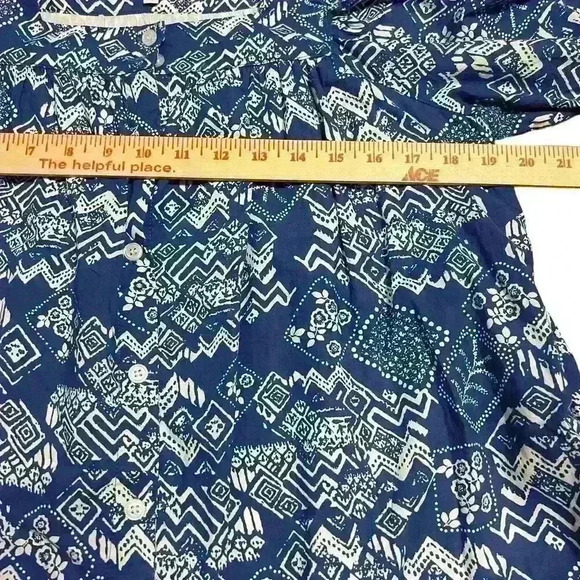 Modafleur Everette Dress Size Medium Puff Sleeves Geometric Floral Mini $160 - Picture 9 of 13